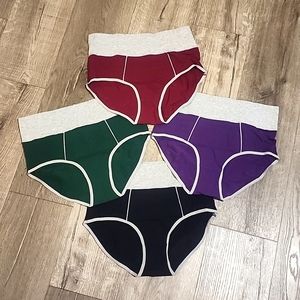 Bundle of 4 NWOT stretch cotton women's briefs
